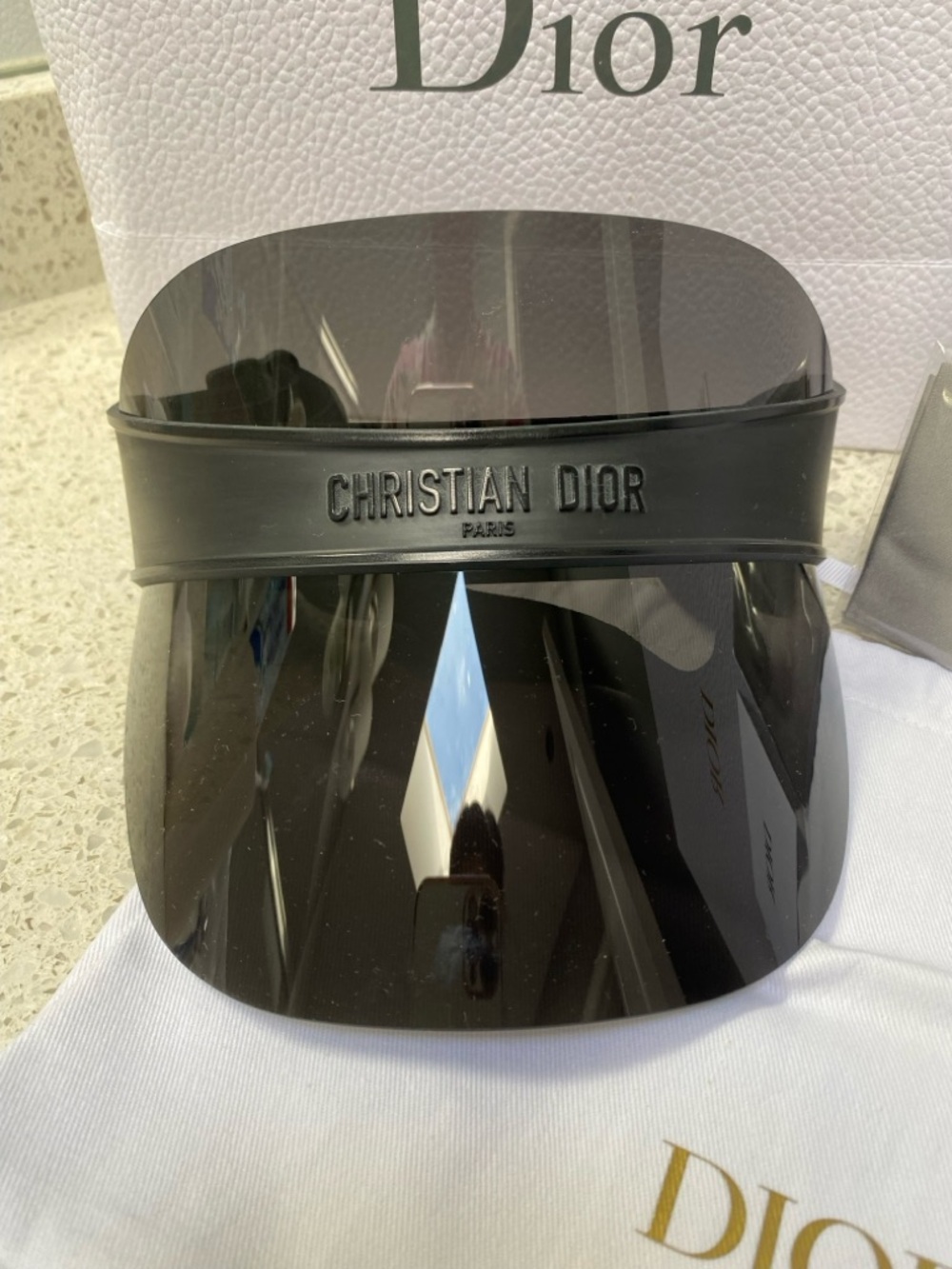 Christian Dior Black Visor - New with Tag